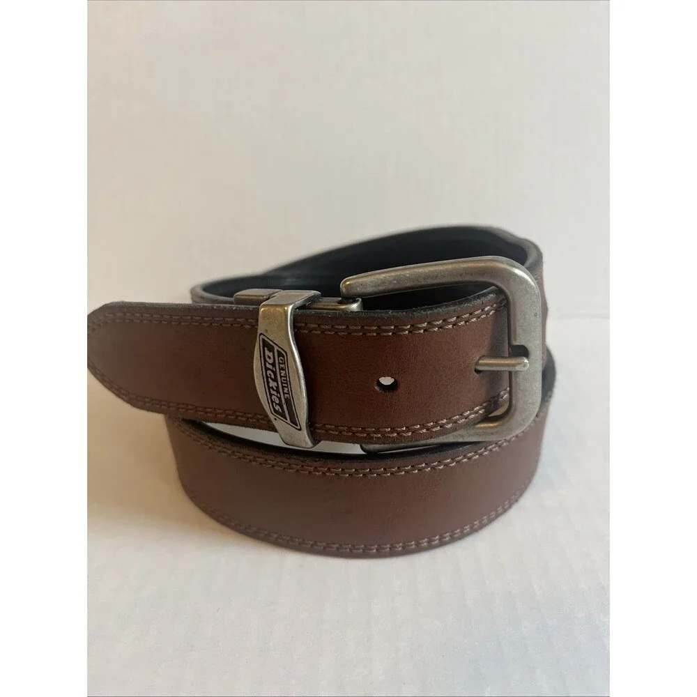 Dickies Leather Belt Men’s 36 Brown Black Synthetic Lining Work Wear Uniform